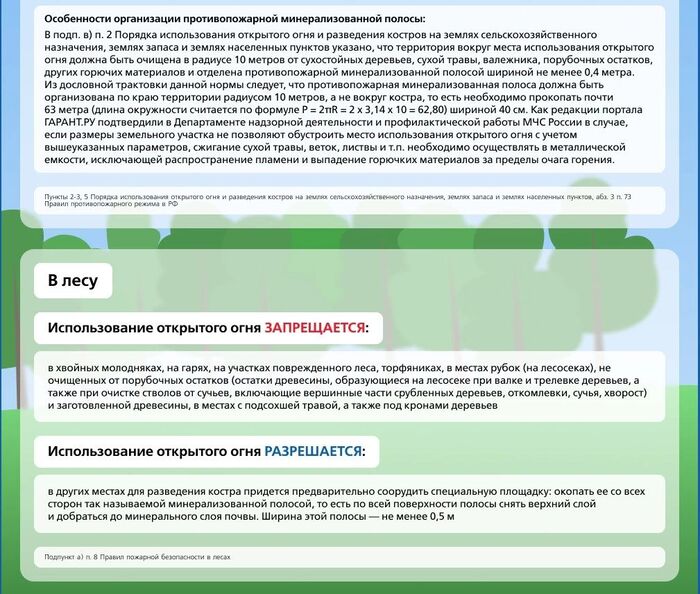 Отдых на природе: где можно размести костер?